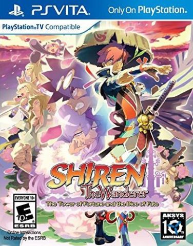 shiren the wanderer the tower of fortune and the dice of fate aksys ps vita cover