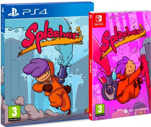 splasher retail redartgames ps4 nintendo switch cover limitedgamenews.com