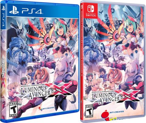 gunvolt chronicles luminous avenger ix physical release standard edition limited run games ps4 nintendo switch cover limitedgamenews.com