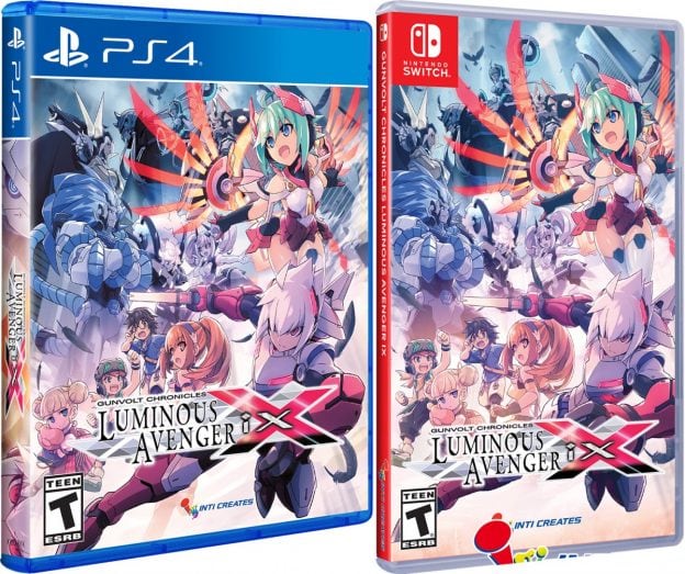 gunvolt chronicles luminous avenger ix physical release standard edition limited run games ps4 nintendo switch cover limitedgamenews.com