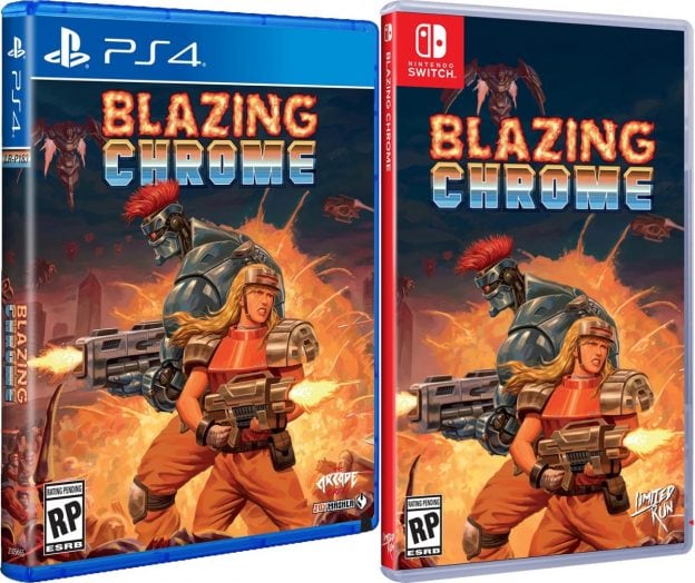 blazing chrome physical release standard edition limited run games ps4 nintendo switch cover limitedgamenews.com