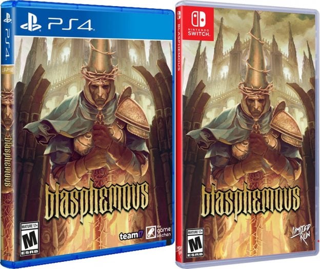 blasphemous physical release limited run games standard edition ps4 nintendo switch cover limitedgamenews.com