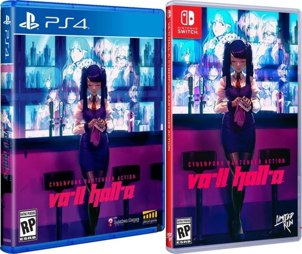 va-11 hall-a cyberpunk bartender action physical release limited run games standard edition ps4 nintendo switch cover limitedgamenews.com