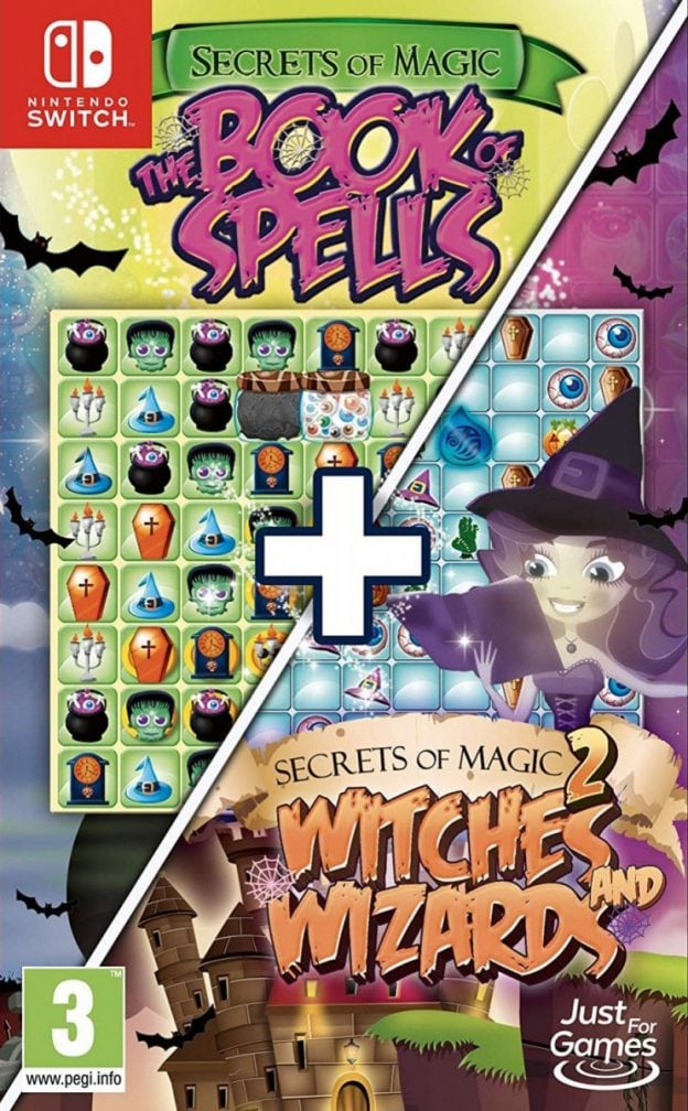 secrets of magic 1 and 2 book of spells witches and wizards retail european release just for games nintendo switch cover limitedgamenews.com