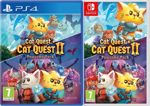 cat quest pawsome pack cat quest 2 retail release pqube ps4 nintendo switch cover limitedgamenews.com