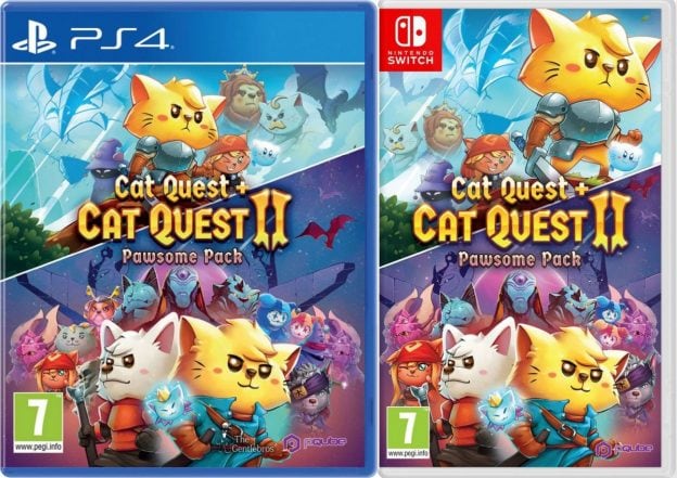 cat quest pawsome pack cat quest 2 retail release pqube ps4 nintendo switch cover limitedgamenews.com