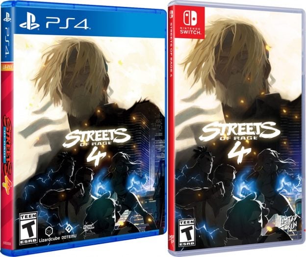 streets of rage 4 standard edition physical release dotemu limited run games ps4 nintendo switch cover limitedgamenews.com