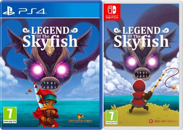 legend of the skyfish physical release red art games ps4 nintendo switch cover limitedgamenews.com