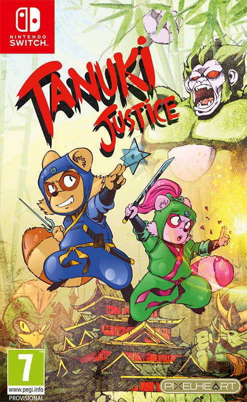 tanuki justice retail pixelheart nintendo switch cover www.limitedgamenews.com