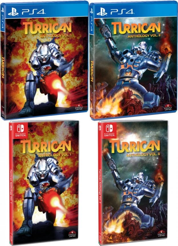 turrican anthology vol 1 2 retail release strictly limited games standard edition ps4 nintendo switch cover www.limitedgamenews.com