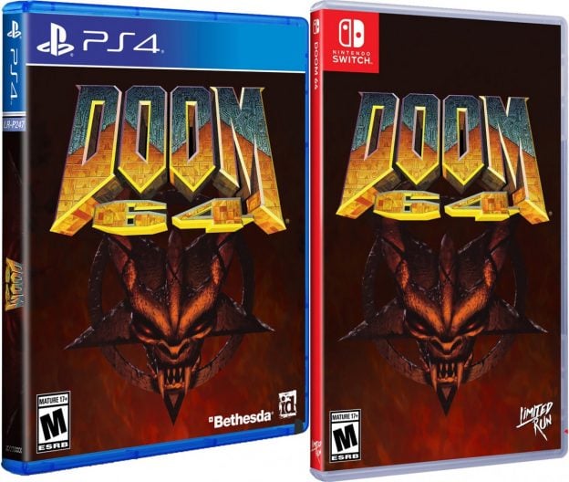 doom 64 retail release standard edition limited run games playstation 4 nintendo switch cover www.limitedgamenews.com
