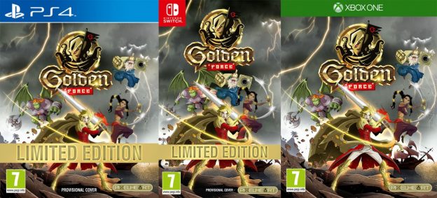 golden force retail release pixelheart xbox one playstation 4 nintendo switch cover www.limitedgamenews.com