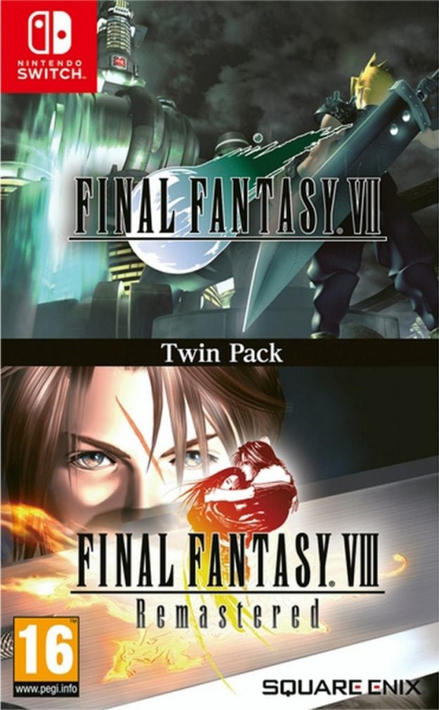 final fantasy vii final fantasy viii remastered twin pack retail asia multi-language release nintendo switch cover www.limitedgamenews.com