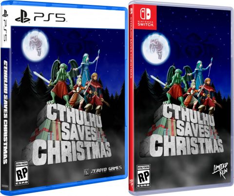 cthuluhu saves christmas physical retail release limited run games playstation 5 nintendo switch cover www.limitedgamenews.com