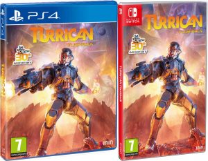 turrican flashback asia multi-language retail release playstation 4 nintendo switch cover www.limitedgamenews.com