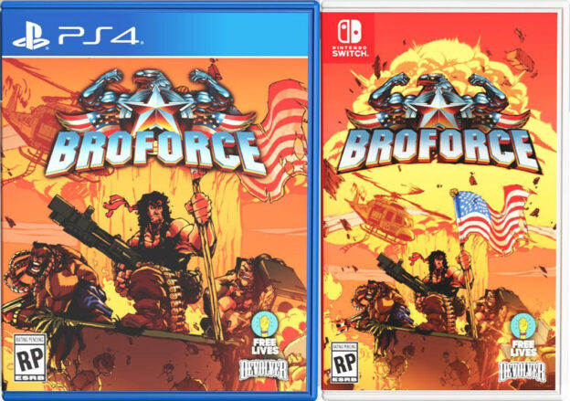 broforce physical retail release special reserve games playstation 4 nintendo switch cover www.limitedgamenews.com