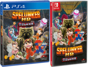 spelunker hd deluxe standard edition physical retail release strictly limited games playstation 4 nintendo switch cover www.limitedgamenews.com