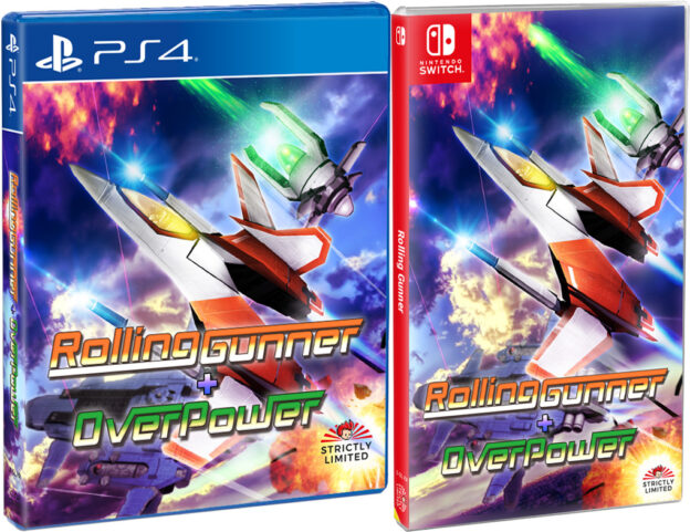 rolling gunner + over power standard edition physical retail release strictly limited games playstation 4 nintendo switch cover www.limitedgamenews.com