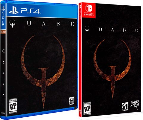 quake standard edition physical retail release limited run games playstation 4 nintendo switch cover www.limitedgamenews.com