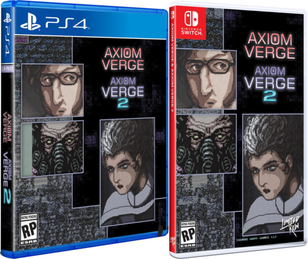 axiom verge 1 2 double pack standard edition physical retail release limited run games playstation 4 nintendo switch cover www.limitedgamenews.com