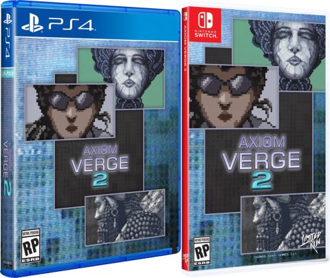 axiom verge 2 standard edition physical retail release limited run games playstation 4 nintendo switch cover www.limitedgamenews.com