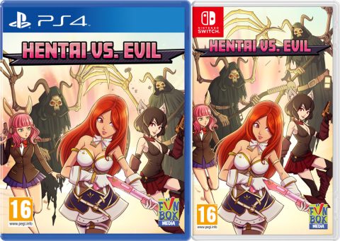 hentai vs evil physical retail release funbox media playstation 4 nintendo switch cover www.limitedgamenews.com