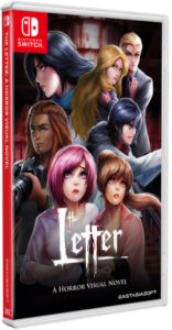 the letter a horror visual novel standard edition physical retail release asia multi-language english eastasiasoft nintendo switch cover www.limitedgamenews.com