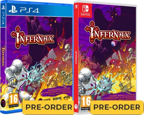infernax physical retail release merge games playstation 4 nintendo switch cover www.limitedgamenews.com