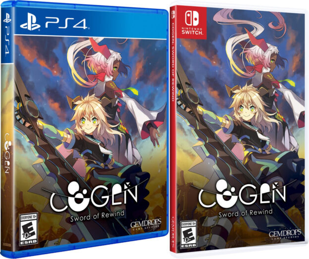 cogen sword of rewind standard edition gemdrops limited run games physical retail release playstation 4 nintendo switch cover www.limitedgamenews.com