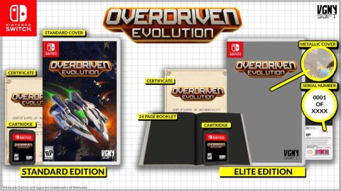 overdriven evolution standard and elite mock ups physical retail release vgnysoft esrb nintendo switch cover www.limitedgamenews