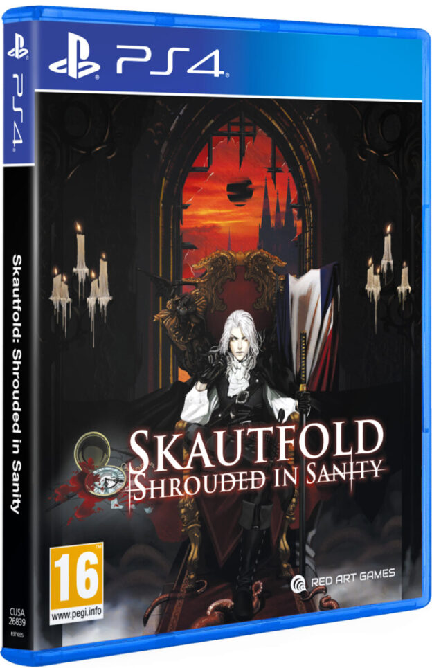 skautfold shrouded in sanity physical retail release eu pegi red art games playstation 4 cover www.limitedgamenews.com