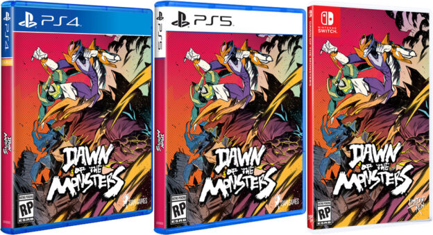 dawn of the monsters standard edition physical retail release us esrb limited run games playstation 4 playstation 5 nintendo switch cover www.limitedgamenews.com