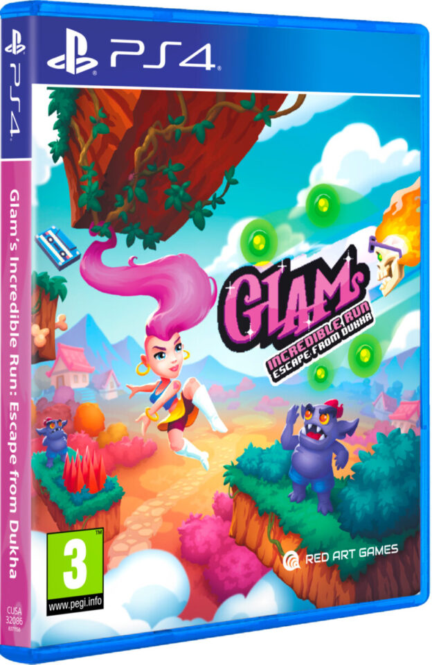 glams incredible run escape from dukha physical retail release pegi eu red art games playstation 4 cover www.limitedgamenews.com