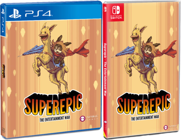 superepic the entertainment war limited edition physical retail release strictly limited games partner store exclusive edition playstation 4 nintendo switch cover www.limitedgamenews.com