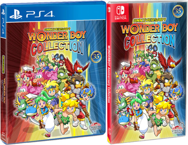 wonder boy anniversary collection standard edition physical retail release eu strictly limited games playstation 4 nintendo switch cover www.limitedgamenews.com