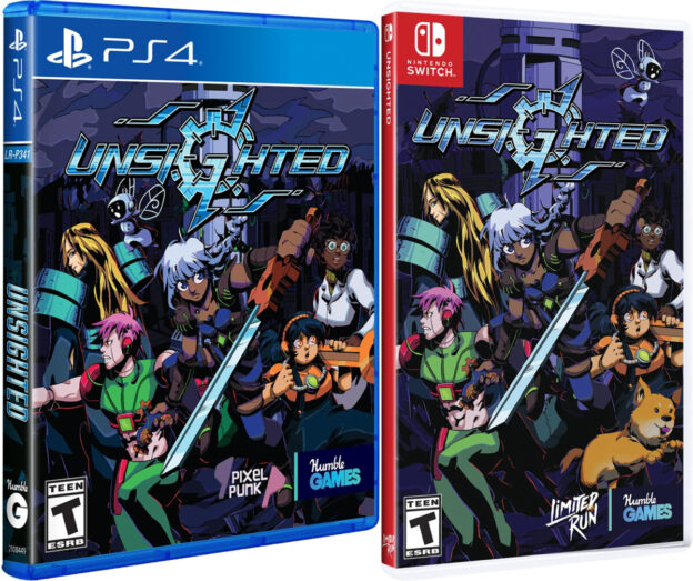 unsighted standard edition physical retail release us esrb limited run games playstation 4 nintendo switch cover www.limitedgamenews.com