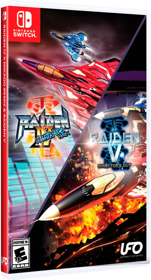 raiden iv x mikado remix raiden v direcctors cut dual pack physical retail release ufo interactive nintendo switch cover www.limitedgamenews.com