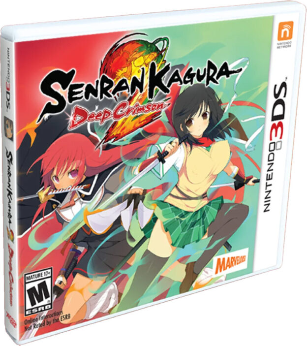 senran kagura 2 deep crimson double d edition physical retail release limited run games nintendo 3ds cover www.limitedgamenews.com