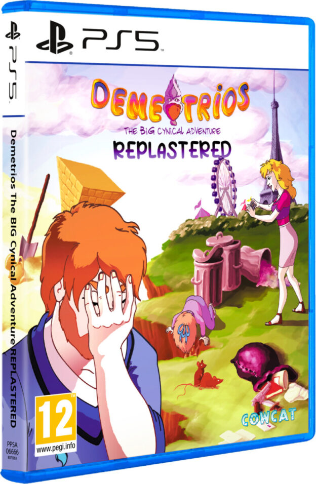 demetrios the big cynical adventure replastered physical retail release eu pegi red art games playstation 5 cover www.limitedgamenews.com