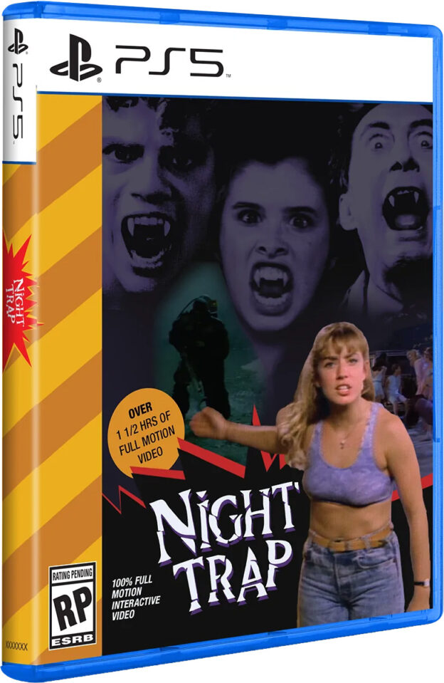 night trap standard editon physical retail release esrb us limited run games playstation 5 cover www.limitedgamenews.com