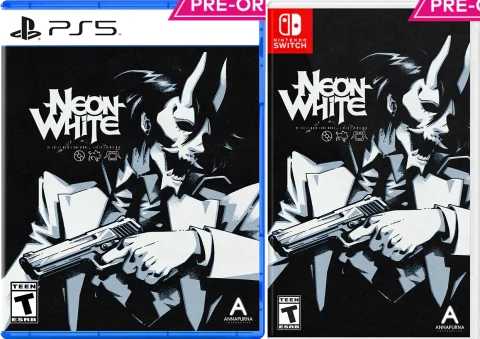 neon-white-physical-retail-release-esrb-us-iam8bit-playstation-5-nintendo-switch-cover-www.limitedgamenews.com