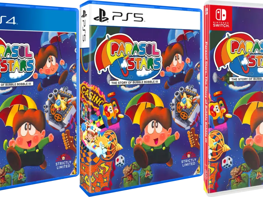 parasol-stars-the-story-of-bubble-bobble-iii-standard-limited-edition-physical-retail-release-strictly-limited-games-playstation-4-playstation-5-nintendo-switch-cover-www.limitedgamenews.com